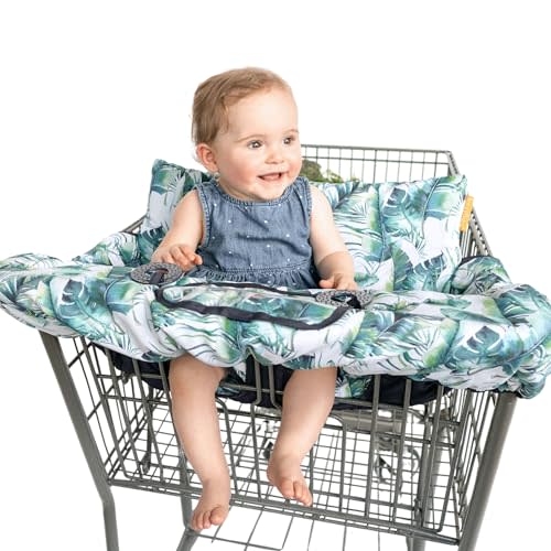 BINXY BABY 2-in-1 Cushy Cart Cover and High Chair Cover | Universal Fit | Includes Storage Pouch (Tropical Days)