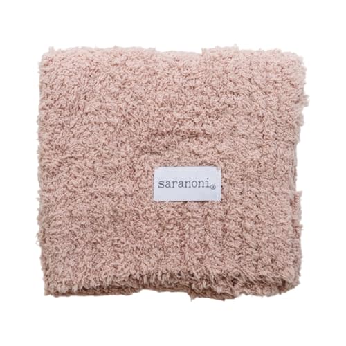 SARANONI Bamboni Luxury Baby Blanket, Breathable & Soft Plush Blanket for Infant Boys & Girls (Pink, Mini 15” x 20”)