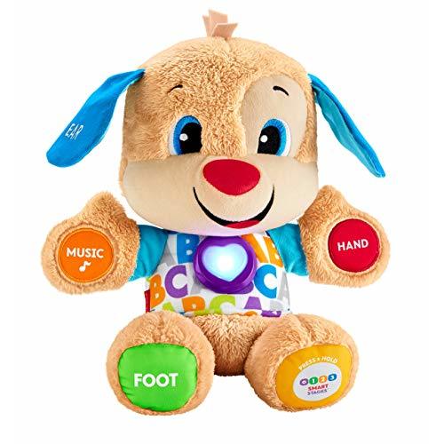 Fisher-Price Baby & Toddler Toy Laugh & Learn Smart Stages Puppy Musical Plush with Lights & Phrases for Infants Ages 6+ Months - 1 count - Puppy - White
