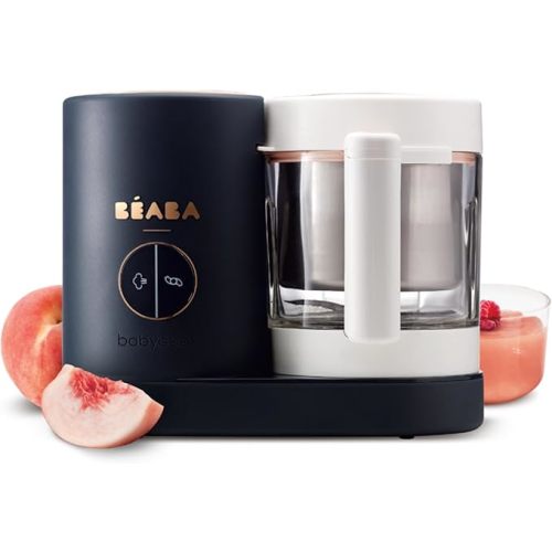 BÉABA Babycook Neo Children's Food Processor, Crushes, Cooks and Steams, Fast in 15 Minutes, Glass Container and Stainless Steel Basket, for Babies and Children, Dark Blue : Amazon.es: Baby Products