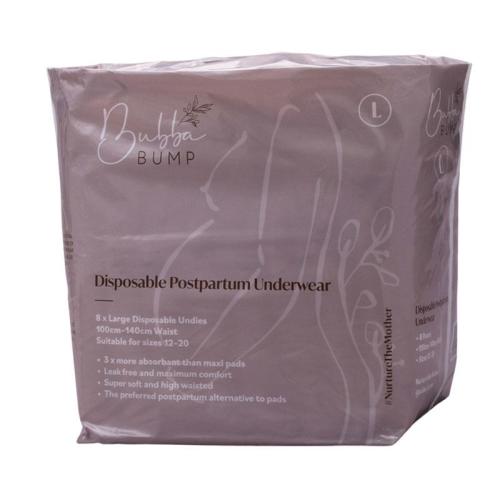 Bubba Bump Disposable Postpartum Underwear Large 8 Pack