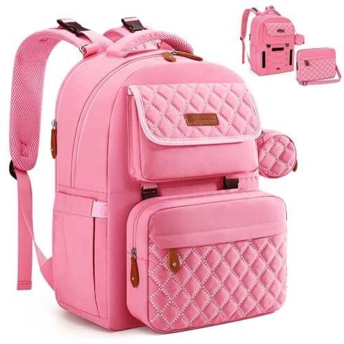 Maelstrom Large Diaper Bag,29L-45L Expandable Diaper Bag Backpack for 2 Kids/Twins Baby Stuff, with Removable Cross Body Bottle Bag for Mom/Dad, Stylish Baby Bag Gift for Boys/Girl-Pink