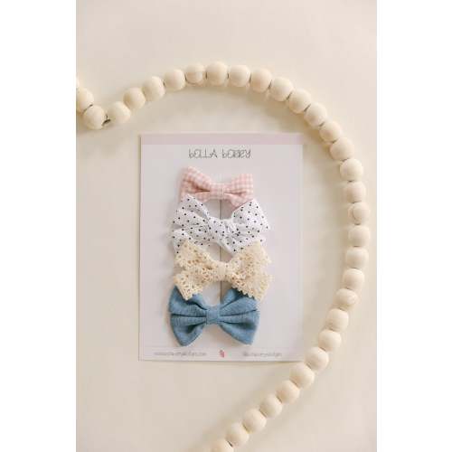 4-Piece Hair Bow Clip Sets – Bella Berry Designs