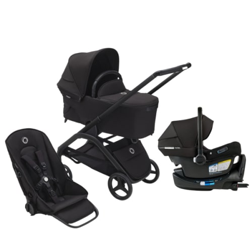 Bugaboo Dragonfly Bassinet Stroller Travel System Bundle with Black Car Seat