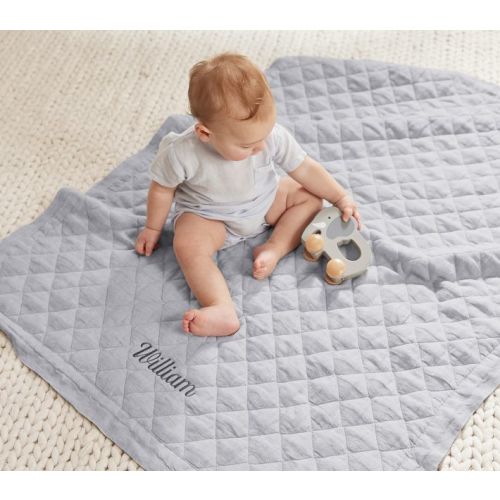 European Linen Baby Quilt | Pottery Barn Kids