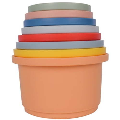 Hopscotch Lane 8 Piece Bath Stacking Cups, Children Ages 6+ Months