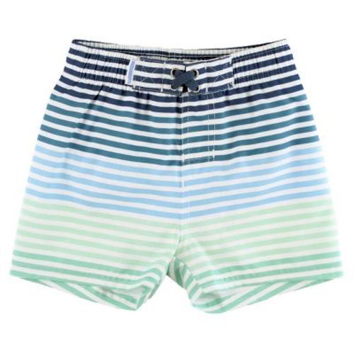RuggedButts Boys Swim Trunks - Coastal Stripe, Size : 6-12 Months