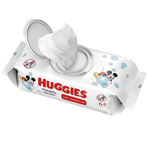 Huggies Simply Clean Fragrance-Free Baby Wipes - 64 Count