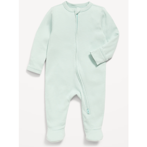 Tillandsia Color: Ribbed 2-Way-Zip Sleep & Play Footed One-Piece for Baby