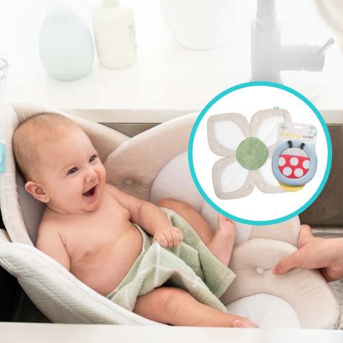 Olive Lotus Baby Bath Seat + FREE Ladybug Scrubbie