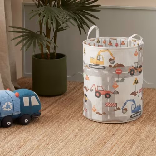 Adairs Kids - Truck Town Printed Basket | Adairs