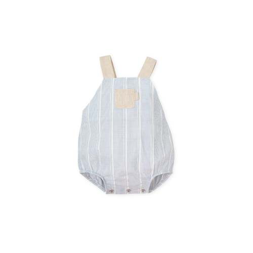 ROMPER PORCELAIN BABY | Baby Striped Romper – Sleeveless Summer Overalls | 100% Cotton| 2913S25
