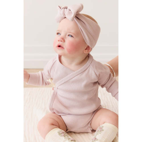 Organic Cotton Modal Marina Long Sleeve Bodysuit - Violet Tint – Jamie Kay USA