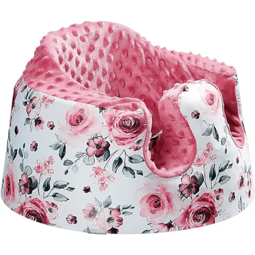 Seat Cover Compatible with Bumbo Seat and Nuby Seat, Floor Seat Cover for Boys and Girls, Removable Breathable Baby Seat Cover, New Designed, Anti-Slip, Seat Not Included, Red Flower
