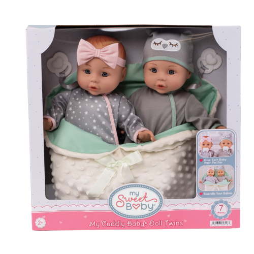 My Sweet Baby: My Cuddly Baby® Doll Twins Play Set, Grey Outfits, 7 Pieces Included - Walmart.ca