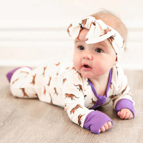 Southern Slumber Tiger Bamboo Infant Headband - Natural