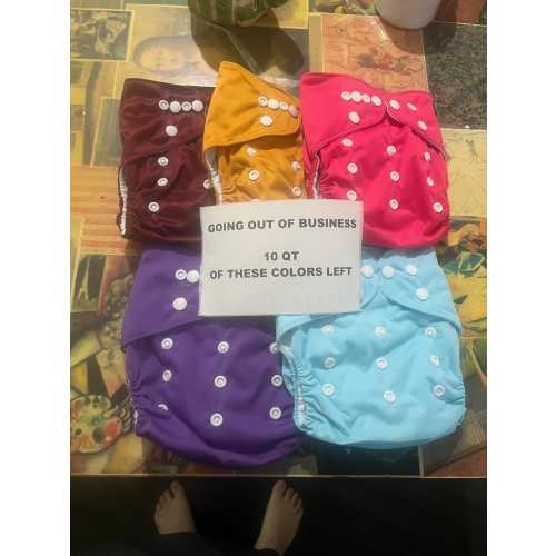 DISCONTINUED COLORS reusable cloth diaper cover with pad