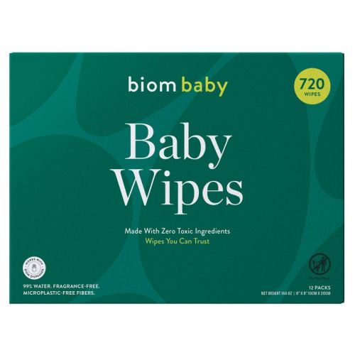 Biom 99% Water Hypoallergenic Baby Wipes - Fragrance Free - 720ct: Face & Body Application, Refill Pouch, With Aloe & Vitamin E
