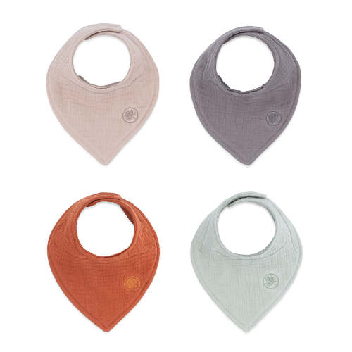 Pebble Muslin Bandana Bibs Set (4-Pack) – Parker Baby Co.
