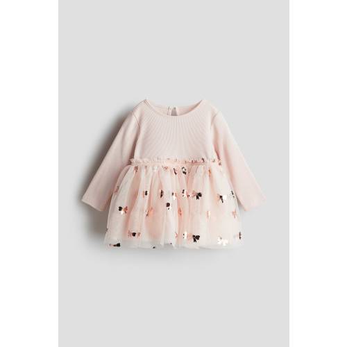Jersey Dress with Tulle Skirt