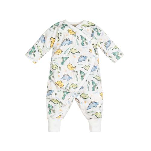 0-3M Side Snap Kimono - Dino