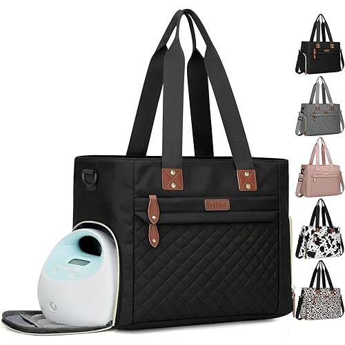 PUMP CARRY BAG 
Pritent Diaper Bag Tote for Working Mom, Large Travel Diaper Tote for Mom and Dad with 14 Inch Laptop Sleeve, Mommy Maternity Travel Baby Bag for Boys and Girls, Black