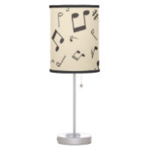 Music notes pattern table lamp | Zazzle