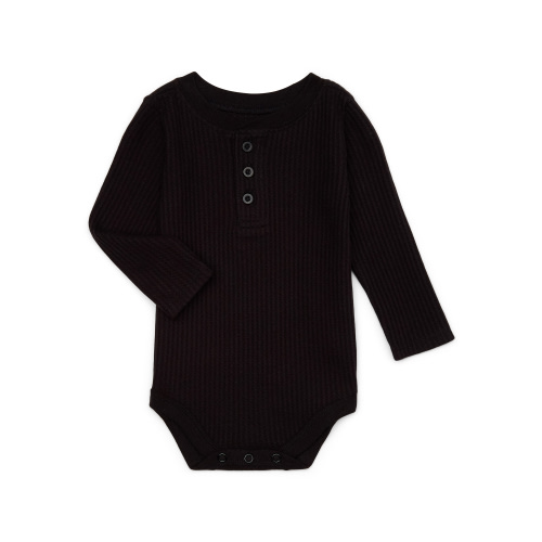 Garanimals Baby Boy Long Sleeve Thermal Henley Bodysuit, Sizes 0-24 Months