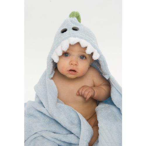 Blue Dinosaur Hooded Towel