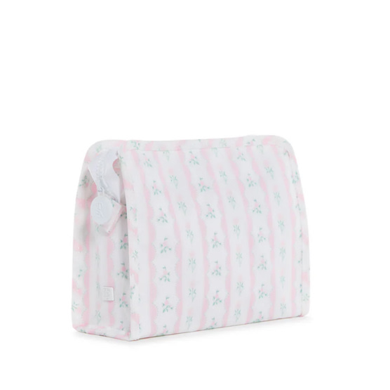 Roadie Medium Zip Pouch - Ribbon Floral Pink