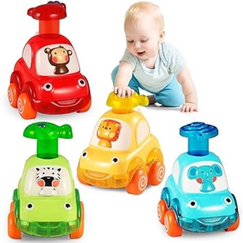 ALASOU Animal Car Baby Toys for 1 2 Year Old Boy|First Birthday Gifts for Toddler Toys Age 1-2|1 2 Year Old Boy Birthday Gift for Infant Toddlers