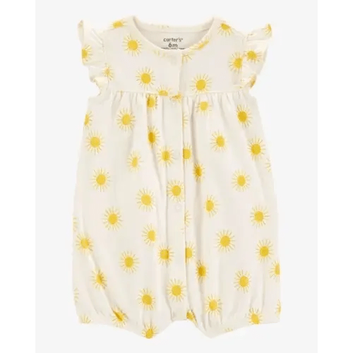 Baby Sun Cotton Short-Sleeve Romper - Cream - Carter's | Carter's