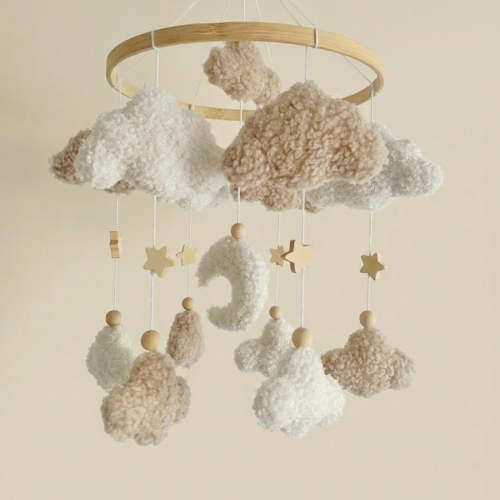 Soft Cloud & Star Baby Mobile | Handmade Crib Mobile — Cozy Nursery Decor