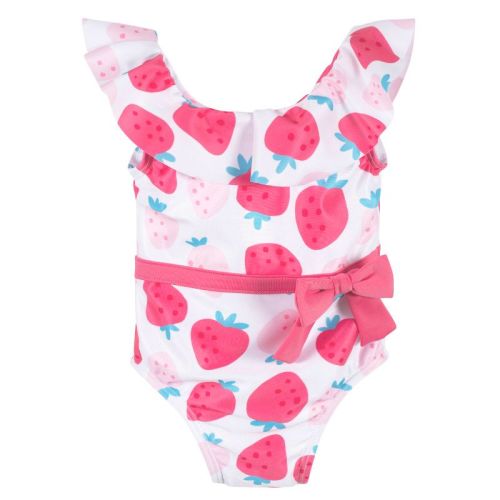 Gerber Infant & Toddler Girls' One-Piece Swimsuit UPF 50+, Color: Strawberry blossom, Size: 3-6 months