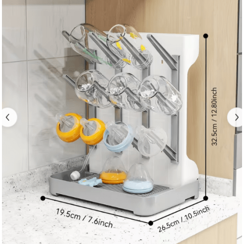 Counter top bottle drying rack