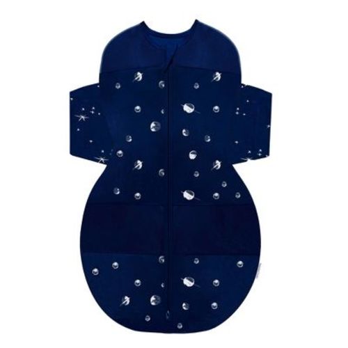 Happiest Baby Snoo Sack Swaddle Wrap - Navy With Planets Stars On Wings - S