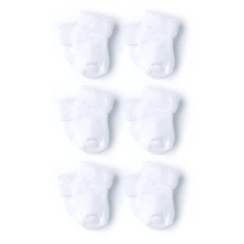 Gerber Baby Boys & Girls 6-Pack White Terry Socks