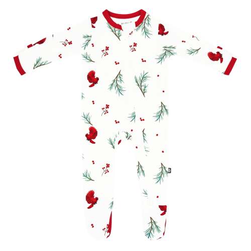 Zippered Footie in Winterberry