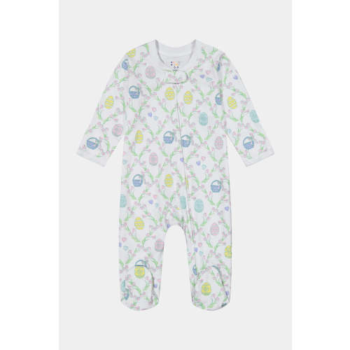Infant Tulip Trellis Zipper Footie | 6-9M
