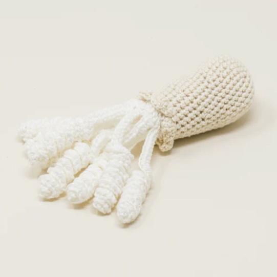 Octopus Rattle - White – YAARN