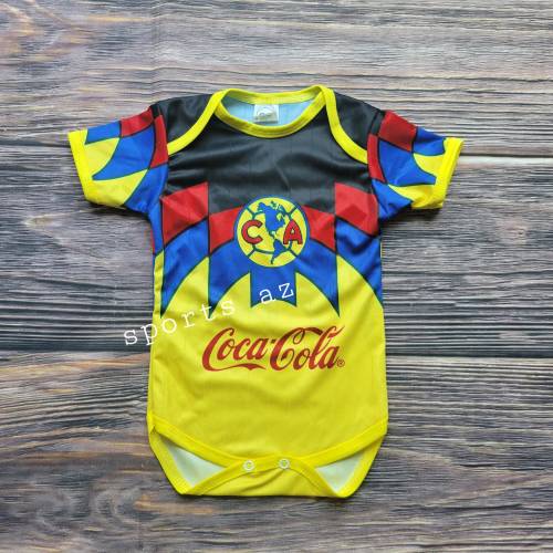 Club america  Retro, Baby Soccer Jersey, pañalero Bebe Jumpsuit, aguilas del america Multi-color baby Bodysuit