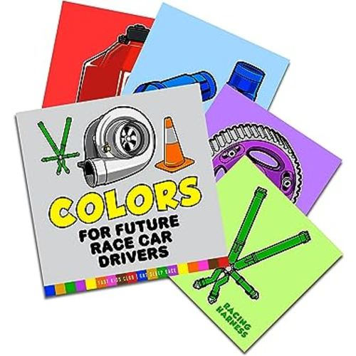 Colors Book For Future Race Car Drivers (Colors Baby Book, Children's Book, Toddler Book, Kids Book)