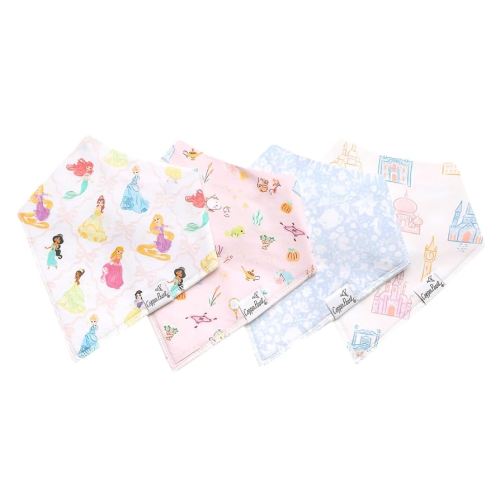 Copper Pearl Baby Bandana Drool Bibs for Drooling and Teething 4 Pack Gift Set Disney Princess