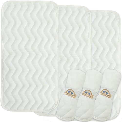 BlueSnail Waterproof and Portable Baby Changing pad Liners 3 Count,14” x 27”(White)