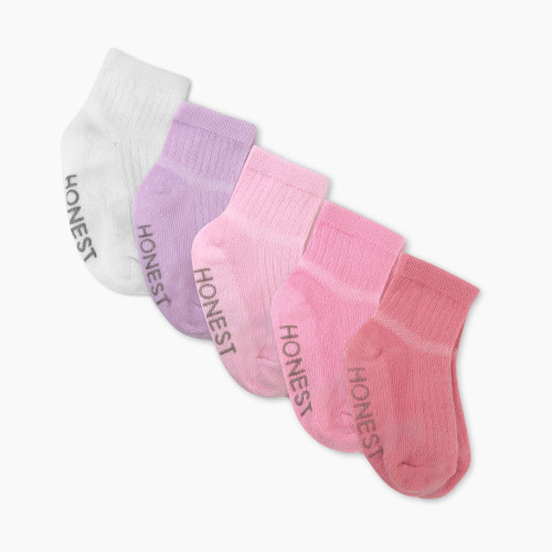 Honest Baby Clothing 5-Pack Socks - Pink Ombre, 0-6 M