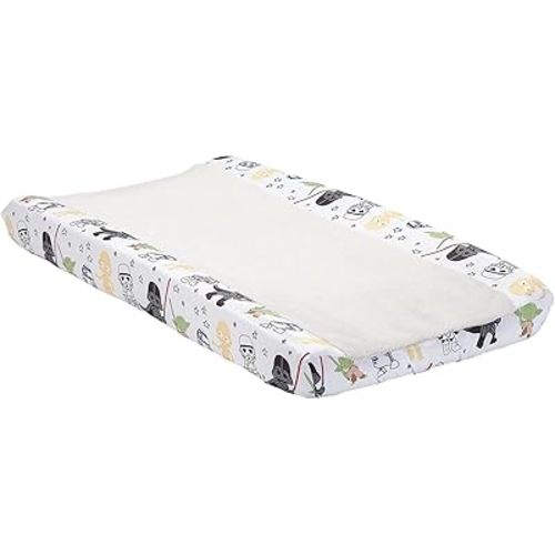 Lambs & Ivy Star Wars Classic Changing Pad Cover - Yoda/Darth Vader/R2-D2/C-3PO