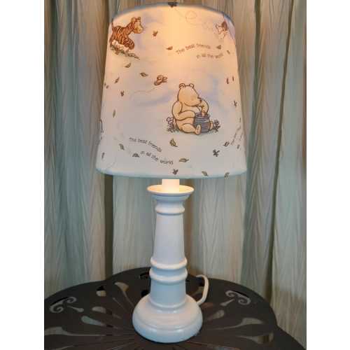 Winnie the Pooh accent lamp, Classic Pooh Eeyore Tigger Piglet baby lamp, animal baby lamp, gender-neutral Nursery lamp, pastel Pooh lamp