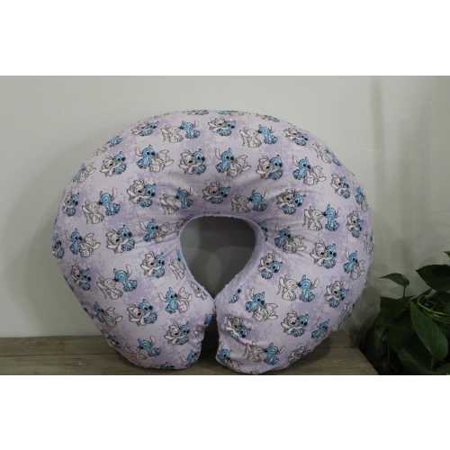 Stitch and Angel. Boppy Pillow Cover. Boppy Cover. Pillow Cover. Stitch. Pillow Cover. Stitch and Angel
