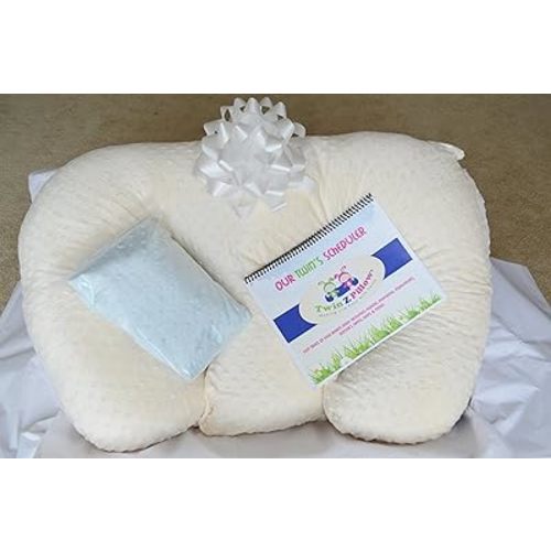 Twin Z Pillow Gift Box! 1 Pillow, 2 Covers and 1 Twin Scheduler (1 Blue & 1 Cream Cover)