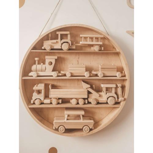 SET 5, handmade wooden car toys montessori, digger toy, tractor, eco car, natural wood